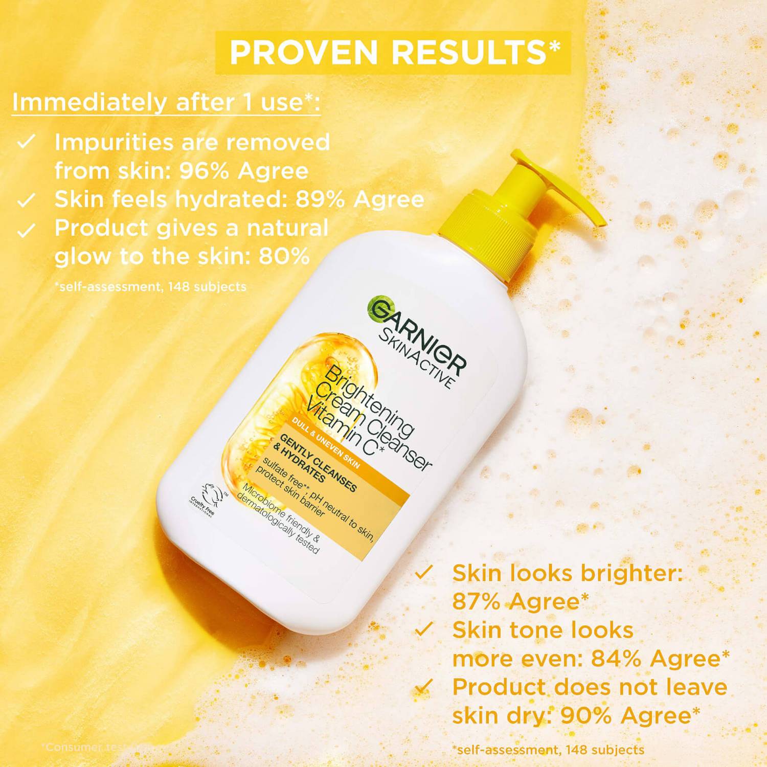 Garnier Skin Active Brightening Vitamin C Cream Cleanser 250ml